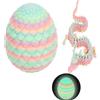 atibi Uovo a sorpresa arcobaleno stampato in 3D con drago flessibile all'interno da 28 cm, regalo dinosauro stampato in 3D, uovo di Pasqua, giocattolo articolato per compleanno, decorazione per la casa (A)