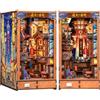 Cutefun Book Nook Japan - Puzzle 3D per adulti (Tsutenkaku Ichiban Stree) | Scena in miniatura fai da te con LED - Fermalibri decorativo per gli amanti dei libri, le donne e le lettrici