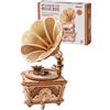ROKR Puzzle 3D in Legno,Diva Gramophone Carillon,AMK82 | Modellini da Costruire per Adulti,Regalo Fai Da Te per Adolescenti E Adulti