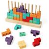 Goujfol Tetris, Puzzle Legno, Giochi Montessori, Puzzle di Legno Tetris, Giochi Montessori Bambini 3 4 5 6 Anni, Intelligenza Jigsaw Rompicapo, Regali Educativi Per Bambini