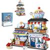 Pasyru Modello di architettura domestica modulare, serie giapponese Street View, 668 pezzi, kit di modellazione giapponese, blocchi di costruzione di architettura fai da te per bambini e adulti (1219)