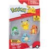 Bizak Pokemon Pack 4 mini personaggi della regione Kanto, Pikachu, Bulbasaur, Squirtle e Charmander, prodotto ufficiale, collezionisti fan della serie anime e per bambini dai 4 anni in su, (63222977)