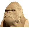 CARTONIC Gorilla Scimmia Puzzle 3D in Cartone - Modellino da Costruire | 116 Pezzi, 15 × 15 × 14 cm - Kit Scultura Fai da Te da Dipingere, Materiali Riciclati, Ragazzi e Adulti, Idea Regalo