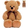 Bebamour Plüsch Teddybär Spielzeug Kuscheltier Plüschpuppe für Jungen und Mädchen Geburtstagsgeschenk Home Decorate,45cm,Large Light Brown
