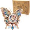 Cutywood Orologio puzzle in legno, puzzle 3D in legno per adulti, orologio | Puzzle 3D in legno, 3D, orologio funzionale, 31,6 x 30,3 cm, scrivania, decorazione da parete, regalo per amici e familiari