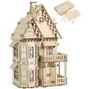 CUTEROOM Puzzle 3D in legno, casa gotica, set fai da te per decorare camere da letto e scaffali