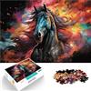 SYUNFEI Puzzle 1000 pezzi per adulti Cavallo colorato per regali di puzzle Regali di compleanno e Natale unici 10,27 x 14,96 per adolescenti da 14 anni e oltre