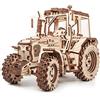 EWA Eco-Wood-Art - Puzzle in legno 3D per adolescenti e adulti - TRACTOR BIELARUS-82 - Kit fai da te, auto-assemblaggio, senza colla necessaria - 269 pezzi, Naturale