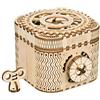 ROKR Treasure Box Modello di Legno 3D da Costruire meccanico Kit, LK502 | Cofano del tesoro, Kit di costruzione Kit modello di costruzione con chiavi,Costruire-modello