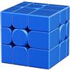 Bukefuno moyu Mirror Cube V2 3x3 Blue Stickerless Magic Cube Puzzle 3x3x3 MFJS Mirror V2 velocità irregolare Magic Cube (versione blu standard)