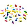 PLUSHCEWT Set di 60 mini animali stampati in 3D | Mini giocattoli in mix casuale per alleviare lo stress, figure di animali mobili, decorazione per stanza, ufficio e feste