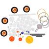 Akozon Kit Ingranaggi Plastica 78 Pezzi, Set Pulegge Cinghia Cremagliera | Set di 78 Ingranaggi in Plastica con Assali, Ruote e Cuscinetti, Kit di Trasmissione