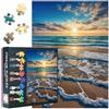 TISHIRON Puzzle con vista sul mare, 1000 pezzi, puzzle da spiaggia per adulti, 1000 pezzi, per adulti, tramonto in mare, puzzle impossible gioco di abilità per tutta la famiglia, 70 x 50 cm