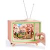 ROBOTIME Puzzle 3D in Legno con Carillon Sakura Dreamy Tour, Modellino da Costruire per Adulti, Miniatura con Luci e Musica Classica, Decorazione per la Casa Idea Regalo per Donne e Ragazze