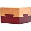 Medifier Casella di puzzle di apertura segreta di legno scatola di regalo misteriosa per bambini e adulti (Rosso)