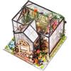 ZHUMCCY Kit Casa in Miniatura | Modello 3D Serra,Artigianato per Adulti Decorazione per Halloween Natale - Scaffale Libreria Camera da Letto Biblioteca