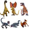 SIENON Jurassic - Set di 6 giocattoli a dinosauro, realistici set di giocattoli dilophosaurus Blue Velociraptor T-Rex Mosasaurus Brachiosaurus Pterosaur dinosauro