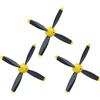 LEAMBE 3 set di eliche a 4 pale di ricambio per eliche RC compatibili con P51 Mustang e P40 Warhawk telecomando aereo naso cono