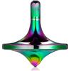 LOQATIDIS Trottola in Acciaio Inossidabile per Protezione Ambientale, Giocattoli di decompressione giroscopici da Tavolo di precisione, Perfetto Equilibrio, Rotazione Liscia a Lungo (M/Iridescente)