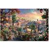 Generic Puzzle da 1000 pezzi per adulti, puzzle serena di piccola città, puzzle di paesaggio impegnativo per la decorazione della casa, puzzle per adulti con lettere sul retro, idea regalo di compleanno per