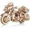 EWA Eco-Wood-Art Puzzle 3D per moto, puzzle in legno 3D con meccanismo di sollevamento, ruote in gomma e parti mobili, 273 pezzi, fai da te, moto 3D, per adulti e ragazzi dai 14 anni in su