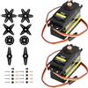 diymore 2PCS 15KG Metal Gear High Speed Torque Servo Motore(Versione aggiornata),Digitale Servo per RC Elicottero Aereo Auto Barca Robot Controlli Doppio Cuscinetto a Sfere