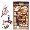 CUTEBEE Kit fai da te Book Nook Kyoto - Puzzle in legno giapponese 3D per adulti, kit in miniatura per casa con illuminazione a LED, set architettura, decorazione creativa e regalo (Snow Whisper)