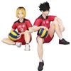 Tongyundacheng Haikyuu Anime Figura Kozume Kenma & Kuroo Tetsurou PVC Seduto Modello Cartoon Action Figure Statua Desktop Auto Decorazione