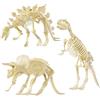 NUOLUX NUOLUX 4D Dinosauro Fossile Scheletro Assortito Dinosauro Giocattolo Fai da te 3 Pezzi Dino Osso Fossili Per Bambini Ragazzi Ragazze