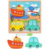 TAXTYHRE Puzzle in Legno per Bambini, Puzzle in Legno Montessori, Puzzle 3d Legno per Bambini, Giocattoli Educativi, Giocattolo per l'Educazione Precoce per Bambini da 1 a 3 Anni (Trasporti)