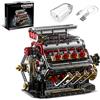 QLT QIAOLETONG Technik V8 - Set di mattoncini da costruzione, per adulti, compatibile con Lego, giocattolo STEM, regalo per appassionati di auto e ragazzi dai 14 anni in su (1176 pezzi)