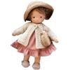 Monetais Morbida bambola di pezza da 25 cm con cappello e borsa a tracolla, stile 2 | Morbida bambola di pezza con capelli ricci, cappello e accessori..Corpo in vinile..Ottimo per i più piccoli e per Natale.