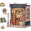 CUTEBEE Kit Fermalibri Book Nook Miniatura: Puzzle 3D in Legno Fai da Te Adulti, Tema Libreria Privata (Jack's Bookery)