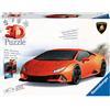 Ravensburger - Puzzle 3D, Lamborghini Huracán Evo Arancione, per Adulti e Bambini 8+ Anni, Idea Regalo, Modellismo Auto, 156 Pezzi, 32 accessori