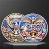 Generic 1 moneta commemorativa per il 250° anniversario, aquila calva in rilievo 3D su entrambi i lati, per raccolta ed esposizione USA 1776-2026