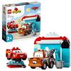 LEGO DUPLO | Disney PixarCars Divertimento all'Autolavaggio con Saetta McQueen e Cricchetto, Macchine Giocattolo per Bambina e Bambino dai 2 anni 10996
