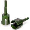 PrecisionGeek - Parti di Ricambio per ASSE Ruota in Alluminio anodizzato Verde, Giunto snodato in Lega Compatibile con Tamiya TT01 TT01E TT02 TT02B 1/10 RC Touring Car - Confezione da 2