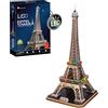 Party town Puzzle 3d - Burj Khalifa Led Cityline | Puzzles 3d Regalo Bambino 8 Anni | Puzzle 3d Per Adulti E Per Bambini | Modellini Da Costruire | Giochi Per Bambini (LED | Torre Eiffel)