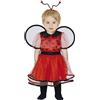 FIESTAS GUIRCA | Costume di Coccinella Bebè - Vestito, Ali e Diadema - Costumi Infantili per Halloween, Carnevale e Feste in Maschera - Ideale per Bambine - Rosso e Nero