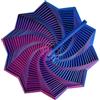 Generic Stampa 3D Espansa Sensoriale Fidget Star Modello, Illusione Visiva Vorticosa Ornamenti a Spirale (Viola Scuro)