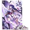 BUBELS Genshin Impact Raiden Shogun puzzle da 1000 pezzi per adulti in cartone di alta qualità ad incastro preciso, per adulti e bambini, dai 12 anni in su, 26 x 38 cm