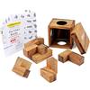 Logica Giochi - I Mattoni di Da Vinci M - Rompicapo 3D in Legno Pregiato - 100 Puzzle in 1 - Diverse Difficoltà - Soma Cube - Collezione Leonardo da Vinci