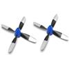 JIAFANRC Elica Set completo con 4 pale (Prop Saver albero parte superiore+elica+blu Spinner) 2sets P7610516 per VOLANTEXRC 76105V2 Blu/rosso P51D Mustang WWII Aereo