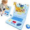 Derwrtup Computer per bambini, attività di di ruolo educative | Computer portatile giocattolo per ragazze, scuola materna, asilo, casa, interni, scuola e viaggi