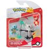 Pokémon PKW3600 - Set di figure da battaglia, Magby, Schiggy, Alola Knogga, personaggi ufficiali