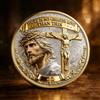 Generic Moneta commemorativa della resurrezione, in metallo, finitura anticata, da collezione, per esporre ricordi della chiesa, regalo di Pasqua, dorata