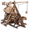 YAQUMW Il contrappeso Trabucco con ruote Armi d'assedio medievali europee Puzzle in legno Regalo Kit modello 3D fai-da-te