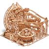 Wood Trick Marble Run Puzzle 3D di Legno per Adulti da Costruire | [678 Pezzi] Montagne Russe Motorizzate Elettriche Interattive - 3 Binari - Kit di Montaggio Meccanico in Legno DIY per Adulti