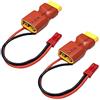 VUNIVERSUM 2 adattatori premium XT60 maschio a femmina con alimentazione JST BEC per batteria Lipo cavo adattatore modellismo fai da te copter RC drone