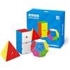 Bukefuno MoYu MFJS WCA - Set didattico non cubico (Pyraminx/Skewb/Megaminx/Square-1), confezione regalo di puzzle magici senza adesivi (non cubi MFJS WCA)